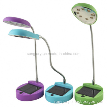 Mini Solar Powered LED Book Light, LED Table Light with Solar Panel
